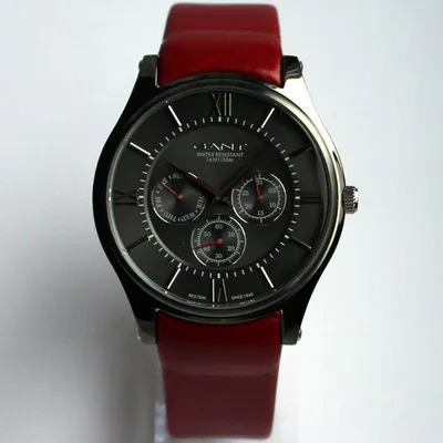 Produktbild von Gant GTAD00101999I Durham grau rot Leder Armband Uhr Herren NEU