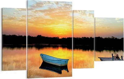 Produktbild von Bild auf Leinwand - Leinwandbild - Landschaft Sommer Meer - 120x70cm - Wand Bild - Wanddeko - Leinwanddruck - Bilder - Kunstdruck - Wanddekoration - Leinwand bilder - Wandkunst - DL120x70-3167