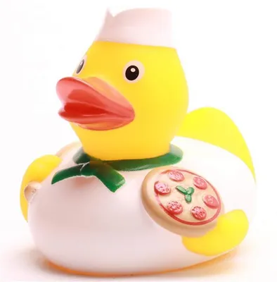 Produktbild von Badeente Pizzabäcker Vinyl 8 cm