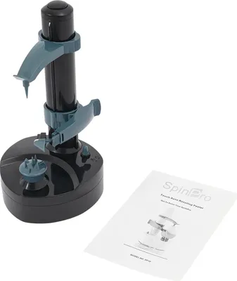 Produktbild von Elektrischer Kartoffelschäler & Obstschäler - Schälmaschine - 24 W - Automatisch - Metallklinge - Für Fruchtdurchmesser 5–10 cm - Höhe 5–15 cm - Blau
