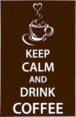 Produktbild von vianmo Holzschild 18x12 cm Keep Calm drink Coffee