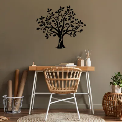 Image de Wallity, Monumental Tree 14, décoration murale, noir, métal, 85 x 74 cm