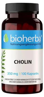 Obrázek produktu pro Cholin 350 mg - 100 kapslí - Bioherba
