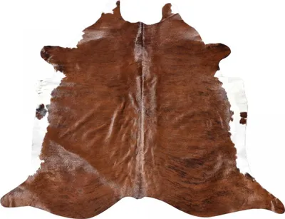 Image de Tapis Kilm en cuir de vache fait main
