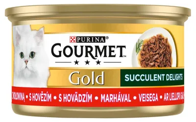 Zdjęcie produktu dla Gourmet Gold Karma Dla Kotów Z Wołowiną 85 G