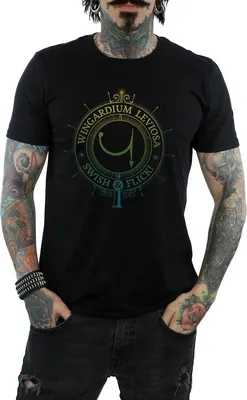 Produktbild von Harry Potter - "Wingardium Leviosa" T-Shirt für Herren BI1072 (S) (Schwarz)