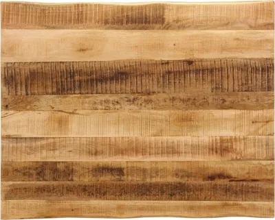 Produktbild von Tischplatte mit Baumkante 90x80x2,5 cm Raues Mango Massivholz