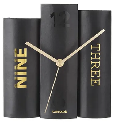 Image de Karlsson - Livre de l'horloge de bureau - Noir