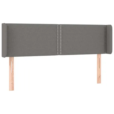 Produktbild von Kopfteil mit Ohren Dunkelgrau 147x16x78/88 cm Stoff