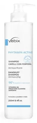 Immagine prodotto di Vebix Phytamin Active Shampoo Capelli con Forfora Dermopurificante 250 Ml