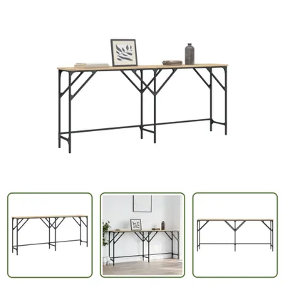 Zdjęcie produktu dla The Living Store Stół konsola dąb sonoma 180x29x75 cm materiał drewnopochodny