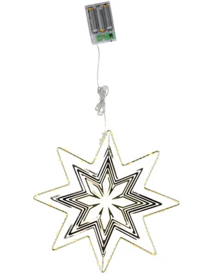 Produktbild von Riffelmacher 3D Dekostern mit LED Beleuchtung Ø ca. 30 cm - 74782 | Gold