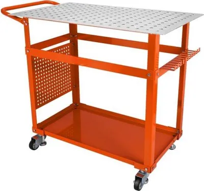 Zdjęcie produktu dla Mobilny stół spawalniczy – 91,4 x 61 cm – nośność 272 kg – stół spawalniczy ze stali