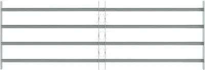 Produktbild von Verstellbares Sicherheitsgitter aus verzinktem Stahl mit 4 Querstäben, Einbruchschutz für Fenster, inklusive Montagezubehör