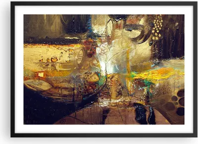 Produktbild von Gerahmtes Poster - Schwarzer Rahmen - Abstraktion modern - 70x50 cm - Wand Bild - Wanddeko - Wandbilder - Kunstposter - Wandposter - Bilderrahmen - Bilder - Kunstdruck - Wandbild - P2BAA70x50-3483
