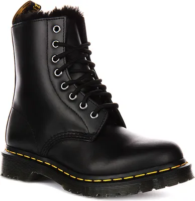 Produktbild von Dr Martens 1460 Serena in Dunkelgrau Atlas für Damen – 5 UK - 38 EU - 7 US / Dark Grey Atlas