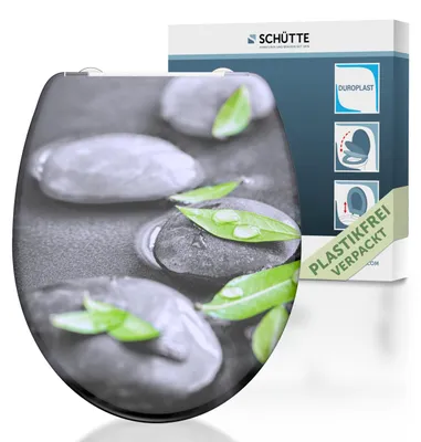 Produktbild von SCHÜTTE Duroplast WC-Sitz STONE, mit Absenkautomatik und Schnellverschluss