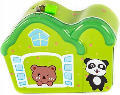 Produktbild von Metall Spardose Haus mit Schloss - Bunt & Abschließbar - Perfektes Geschenk 18cm