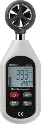 A close-up studio shot of a mini anemometer.