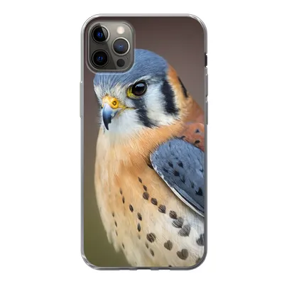 Produktbild von MuchoWow® Handyhülle Schutzhülle Hülle für iPhone 13 Pro Max Vogel - Makro - Blau Silikon Softcase Handy Hülle - Mobiltelefon
