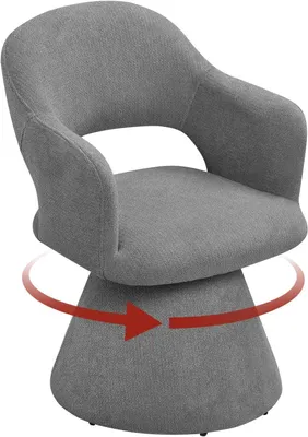 Produktbild von WOLTU Esszimmerstühle, 360° drehbar, mit Rückenlehne und Armlehnen, Küchenstuhl mit Metallrahmen : 1 Stückzahl: 1