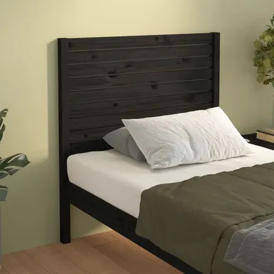 Produktbild von vidaXL Kopfteil Schwarz 96x4x100 cm Massivholz Kiefer - Kopfteil - Kopfteile - Bettkopfteil - Holzkopfteil