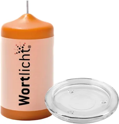 Produktbild von Kerze mit Glasplatte „Du bist nicht allein“ in Honig