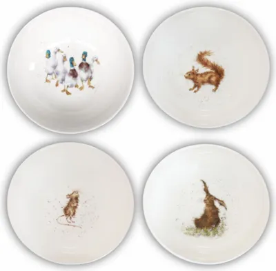 Produktbild von Wrendale Designs Porzellan Müsli Schalen 4er-Set