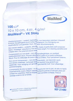 Immagine prodotto di MaiMed compresse per stomia a 4 strati 10 x 10 cm 100 pezzi 40 g