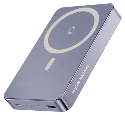 Produktbild von Swissten, Slim Qi2 MagSafe Powerbank 10000mAh 15W mit USB-C PD 20W, Grau