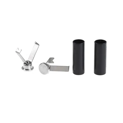 Produktbild von 2 Kordelenden Endstück Zweiteilig 7x20mm für Ø5mm Kordel, Farbwahl - Schnur rund, Farbe:schwarz