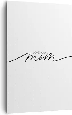Produktbild von Bild auf Leinwand - Leinwandbild - Einteilig - Ich liebe dich Mama - 80x120cm - Wand Bild - Wanddeko - Wandbilder - Leinwanddruck - Wanddekoration - Leinwand bilder - Wandbild - PA80x120-4794