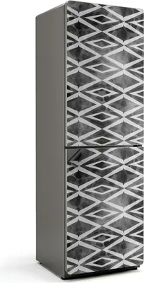 Produktbild von Geometrisches Rautenmuster – Magnetische Kühlschrank Abdeckung – Dekorfolie magnetisch Küche – Kühlschrank Magnet Deko – selbstklebende Magnettafel – Magnetfolie für Kühlschranktür – 60x190 cm