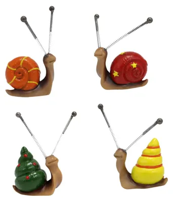 Produktbild von Miniatur Gartenornamente - 4 bunte Schneckenfiguren - 1275B855Q0QYI