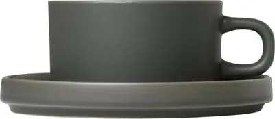 Produktbild von Blomus Pilar Set 2 Teetassen, Tasse, Becher, Trinkgefäß, Keramik, Agave green, 170 ml, 63910