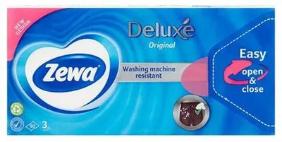 Obrázok produktu pre Papierové vreckovky, 3-vrstvové, 90 ks, ZEWA "Delux", bez vône