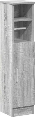 Produktbild von "SummerSchlussverkauf" Badezimmerschrank 1 PC - Modern Bad Hochschrank - mit Rollenhalter Grau Sonoma 20,5x22x90cm - Badezimmerschränke NEU 2026 805544
