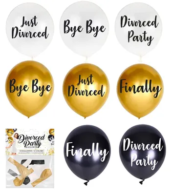 Produktbild von Luftballons für Scheidungspartys - 8 bedruckte Ballons - Dekoration für Divorce
