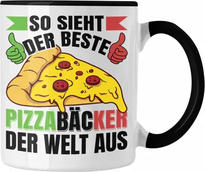 Produktbild von Trendation - Pizzabäcker Geschenk Tasse Lustiger Spruch Geschenkidee Pizza-Bäcker (Schwarz)