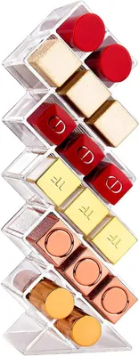 Produktbild von Lippenstift-Organizer, Lippenstifthalter aus Acryl, Lipgloss-Turm, transparenter Kosmetik- und Make-up-Organizer für den Badezimmerschrank, 16 Fächer