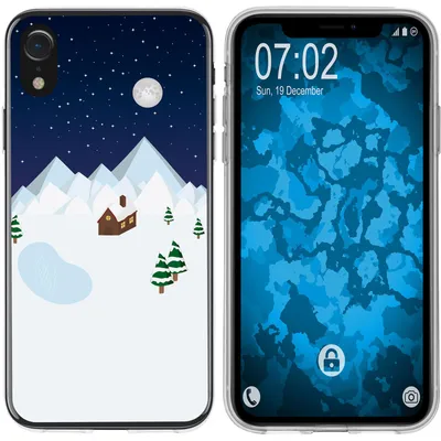 Produktbild von PhoneNatic Case kompatibel mit Apple iPhone Xr Silikon-Hülle X Mas Weihnachten Winterwonderland M6