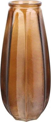Zdjęcie produktu dla WAZON SZKLANY WYSOKI na kwiaty Capella brązowy
