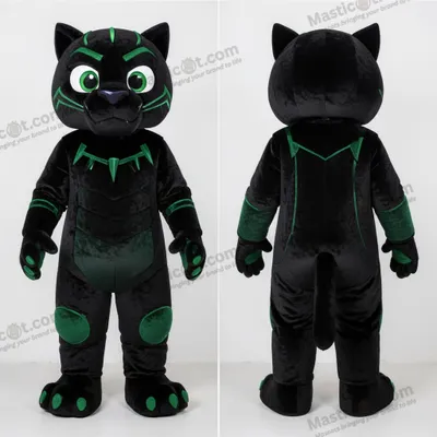 Immagine prodotto di Costume da mascotte MASTICOT pantera nera elegante