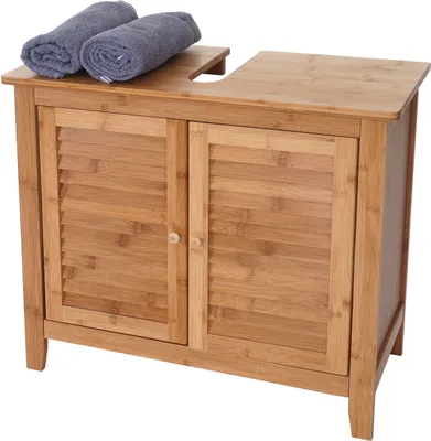 Produktbild von Vanity unit HWC-B18, Koupelna Koupelnová skříňka, Bambus  60x67x30cm