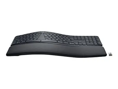 Zdjęcie produktu dla Logitech ERGO K860 Split for Business, Pełnowymiarowy (100%), Bezprzewodowy, Bluetooth, Pół-mechaniczny przełącznik kluczykowy, AZERTY, Grafitowy