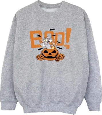 Produktbild von Tom & Jerry - "Halloween Boo!" Sweatshirt für Jungen BI38139 (116) (Grau)