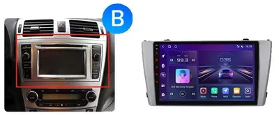 Immagine prodotto di Autoradio, touchscreen, lettore multimediale, compatibile con Toyota Avensis Mk3 (T270) dal 2009 al 2018, con sistema di navigazione GPS Android integrato e ventola di raffreddamento, modello V1 Pro (2GB-64GB) - B