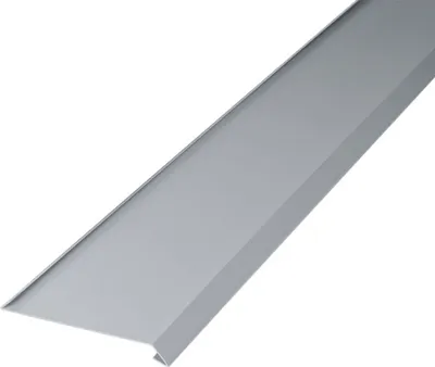 Produktbild von INEFA Dachstreifen für Dachrinne, zweiseitig gekantet 2m Grau Rinneneinhang mit Wasserfalz, aus PVC-U, Dachrinnenzubehör,  Germany