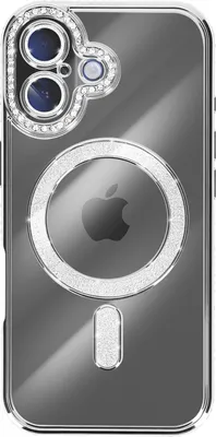 Immagine prodotto di Avizar, custodia per iPhone 17 compatibile con MagSafe e bordo con strass, argento
