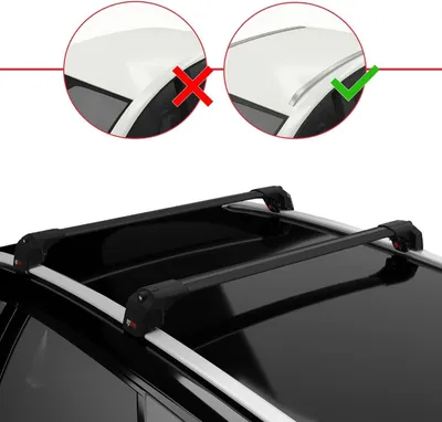 Productafbeelding van Dakdragers voor Kia Ceed 3 2018-2026 met dakrails, zwart aluminium